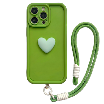Fashionable 3D Cute Heart Custom Name Signature Series Phone Case