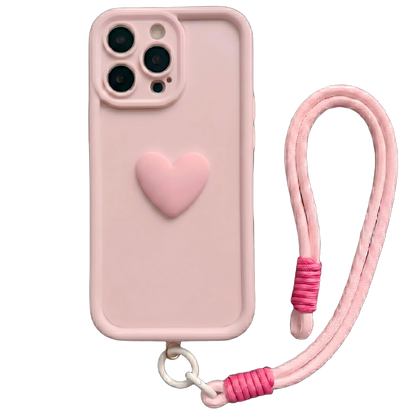 Fashionable 3D Cute Heart Custom Name Signature Series Phone Case