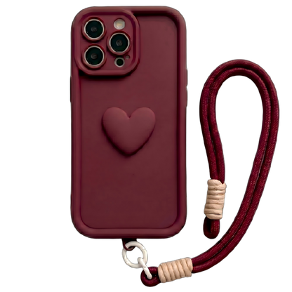 Fashionable 3D Cute Heart Custom Name Signature Series Phone Case